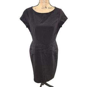 Evan Picone Black Label Classic Black Dress Sheath Career Office Professional 10